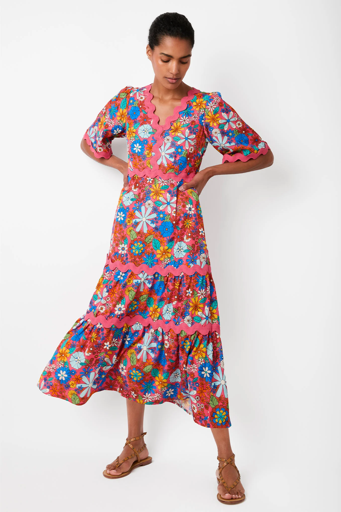 EF X Wyse Dana Ric Rac Dress - Multi - Image 6