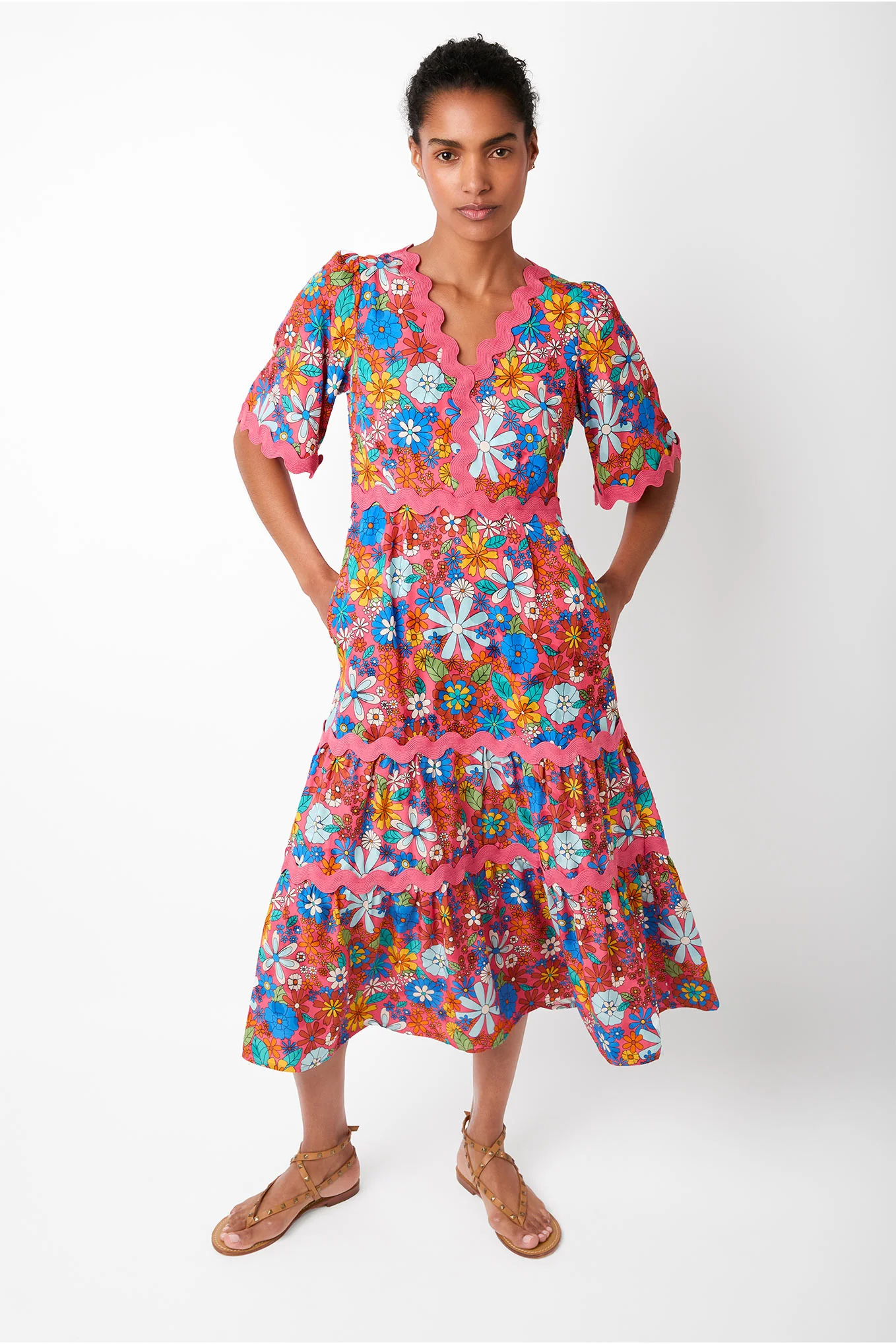 EF X Wyse Dana Ric Rac Dress - Multi - Image 7