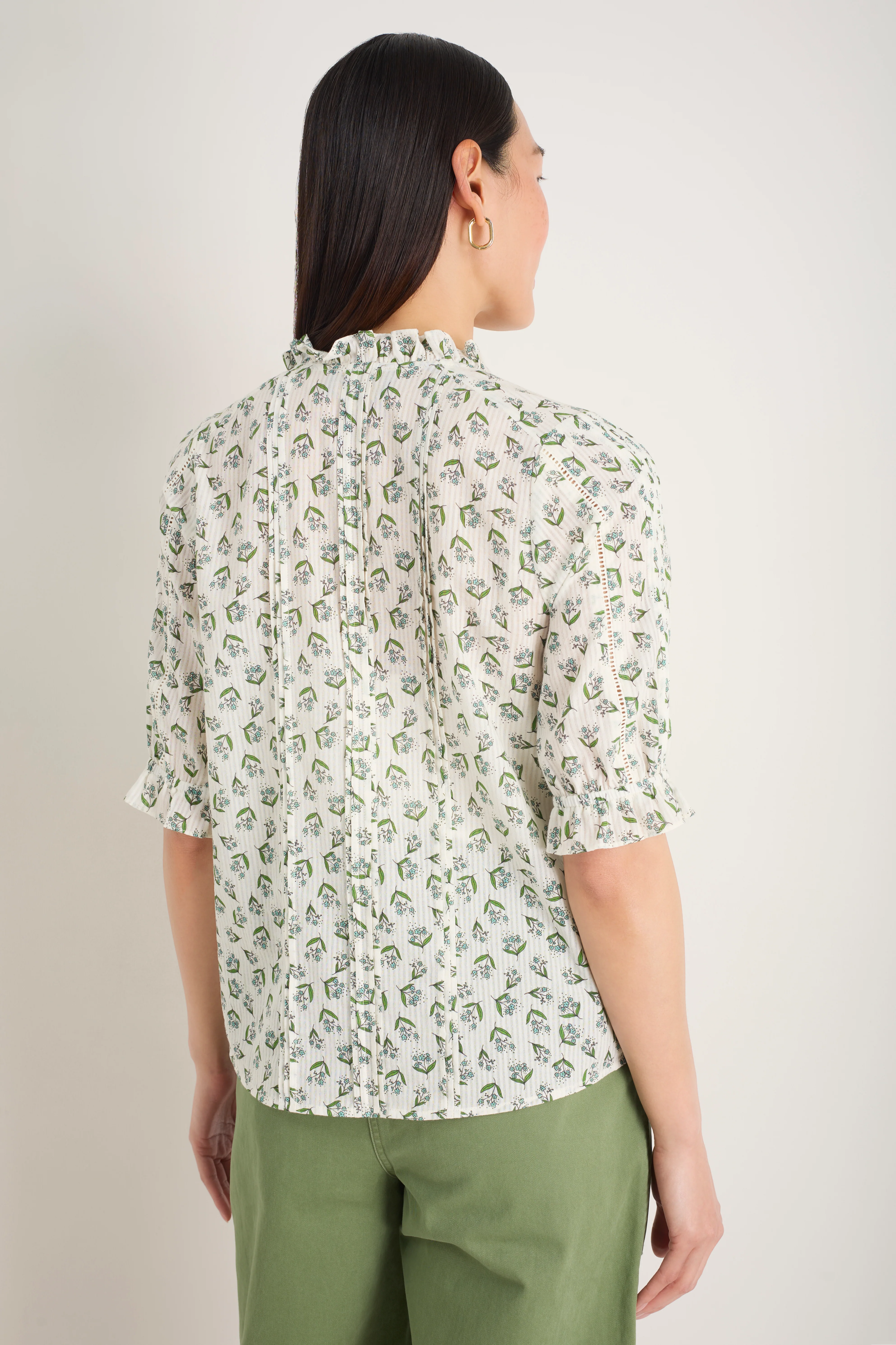 Elara Blouse - Ivory Stamp Floral - Image 5