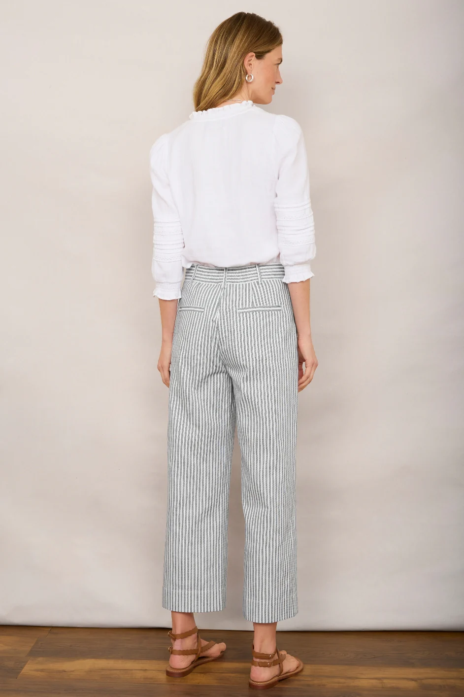 Eliana Trouser - Blue/Ivory Stripe - Image 6