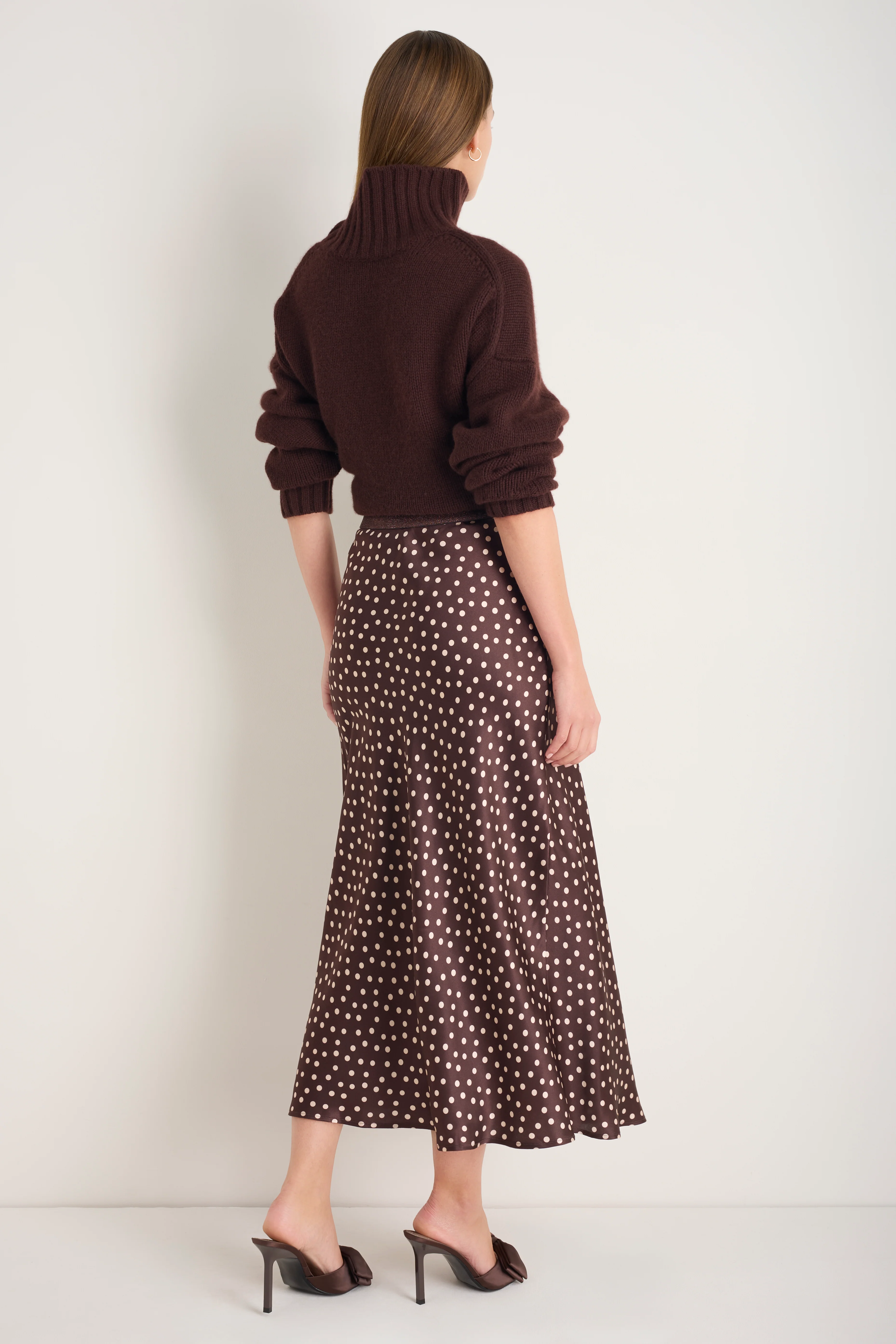 Ella Silk Skirt - Cocoa Spot - Image 5