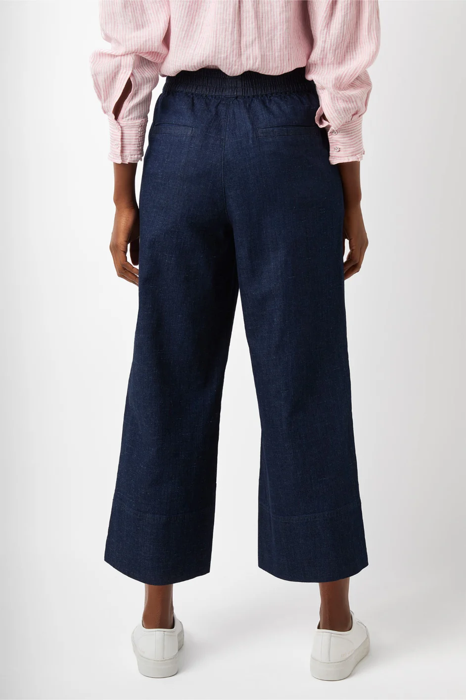 Elle Wide Leg Cropped Jean – Rinse Wash - Image 3