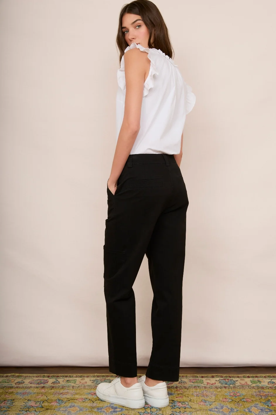 Ellena Cargo Trouser - Black - Image 3