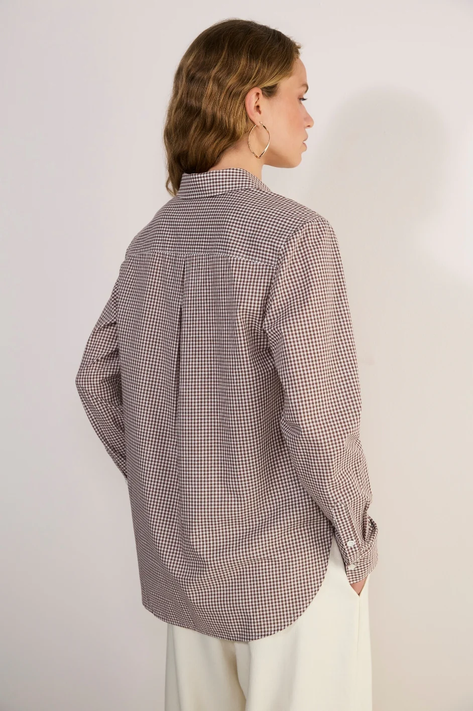 Elma Shirt - Cocoa Gingham - Image 4