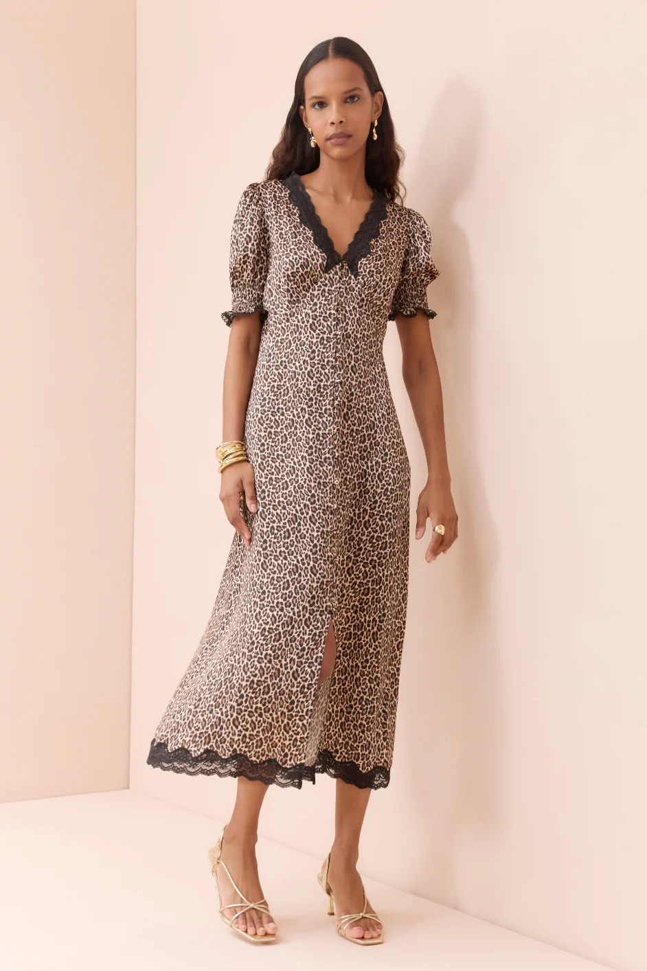 Eloise Silk Dress - Leopard