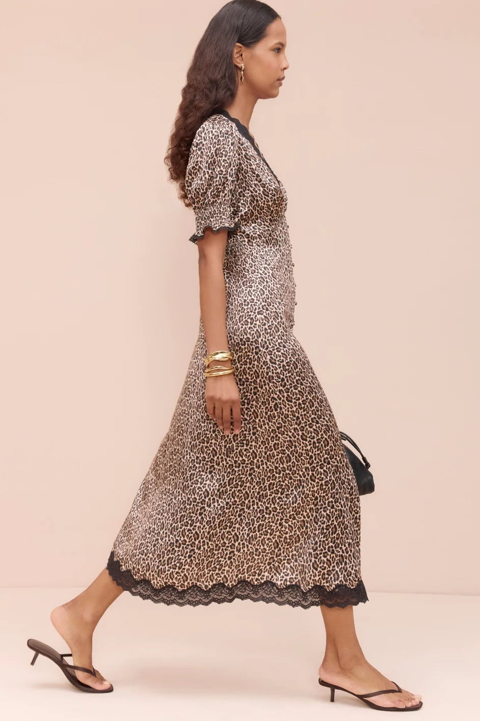 Eloise Silk Dress - Leopard - Image 4