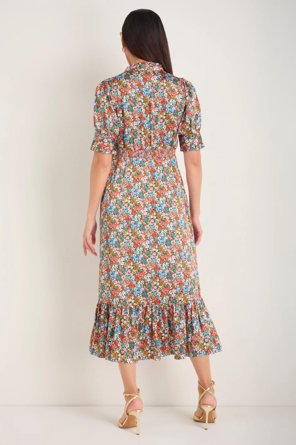 Fabienne Silk Dress - Ditsy - Image 6