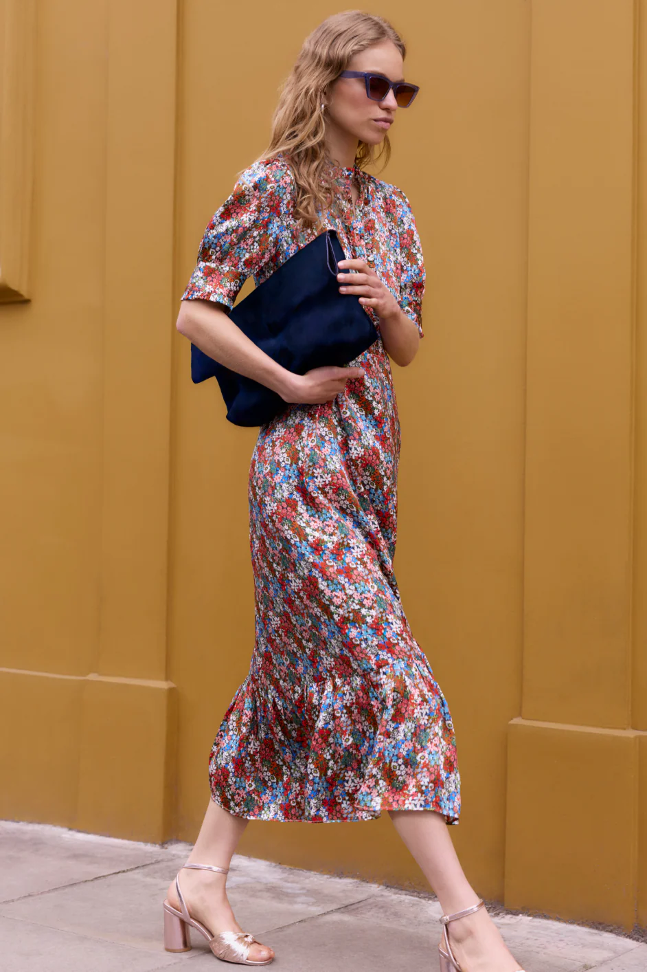 Fabienne Silk Dress - Ditsy - Image 7