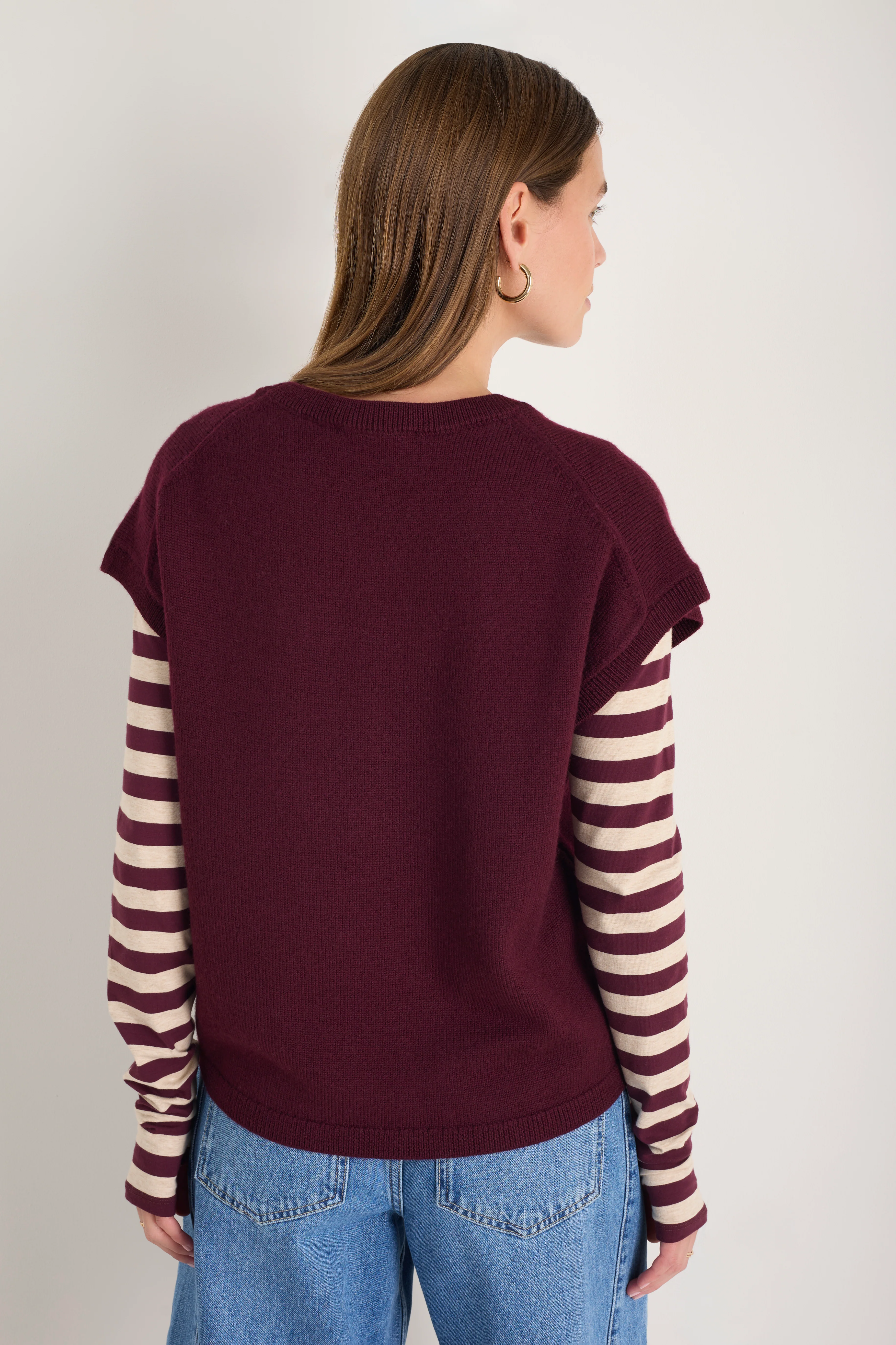 Fleur Merino Tank - Deep Fig - Image 4