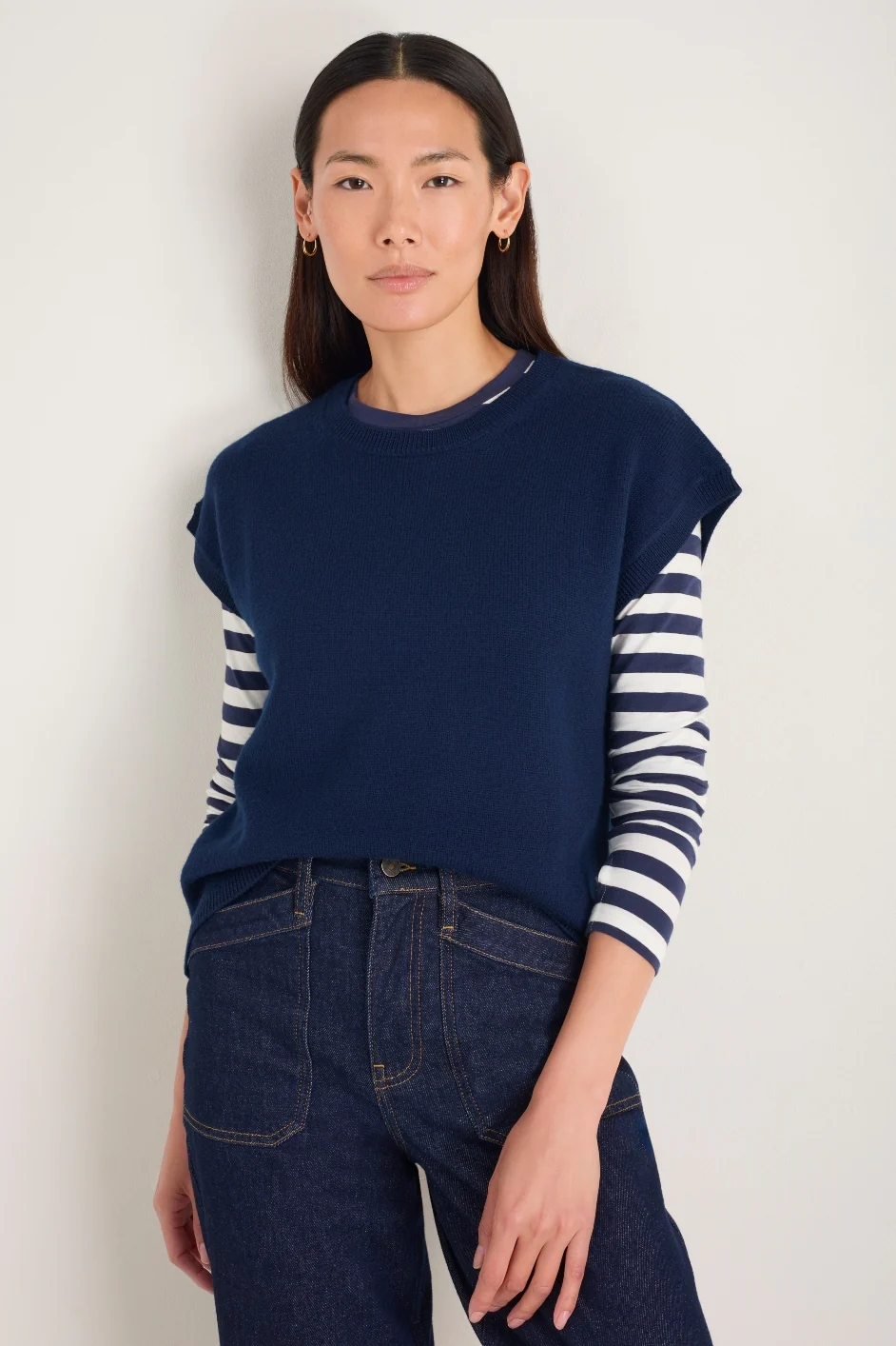 Fleur Merino Tank - Midnight - Image 10