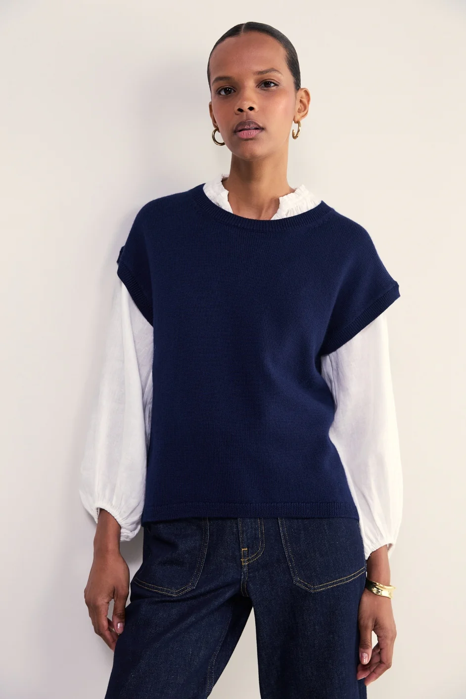 Fleur Merino Tank - Midnight - Image 4