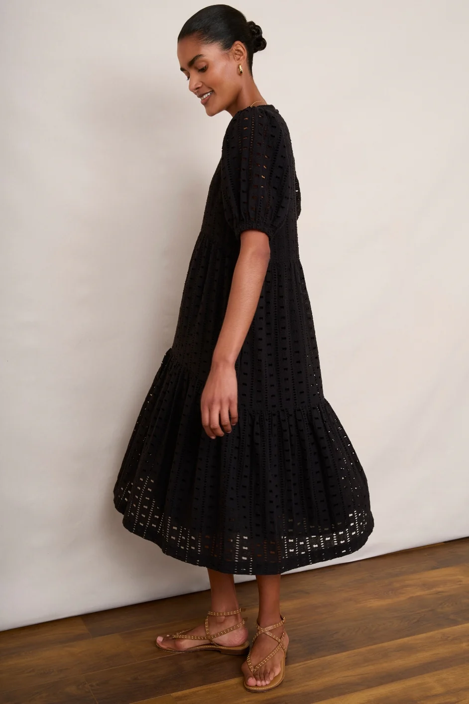 Fleurice Broderie Dress - Black - Image 2