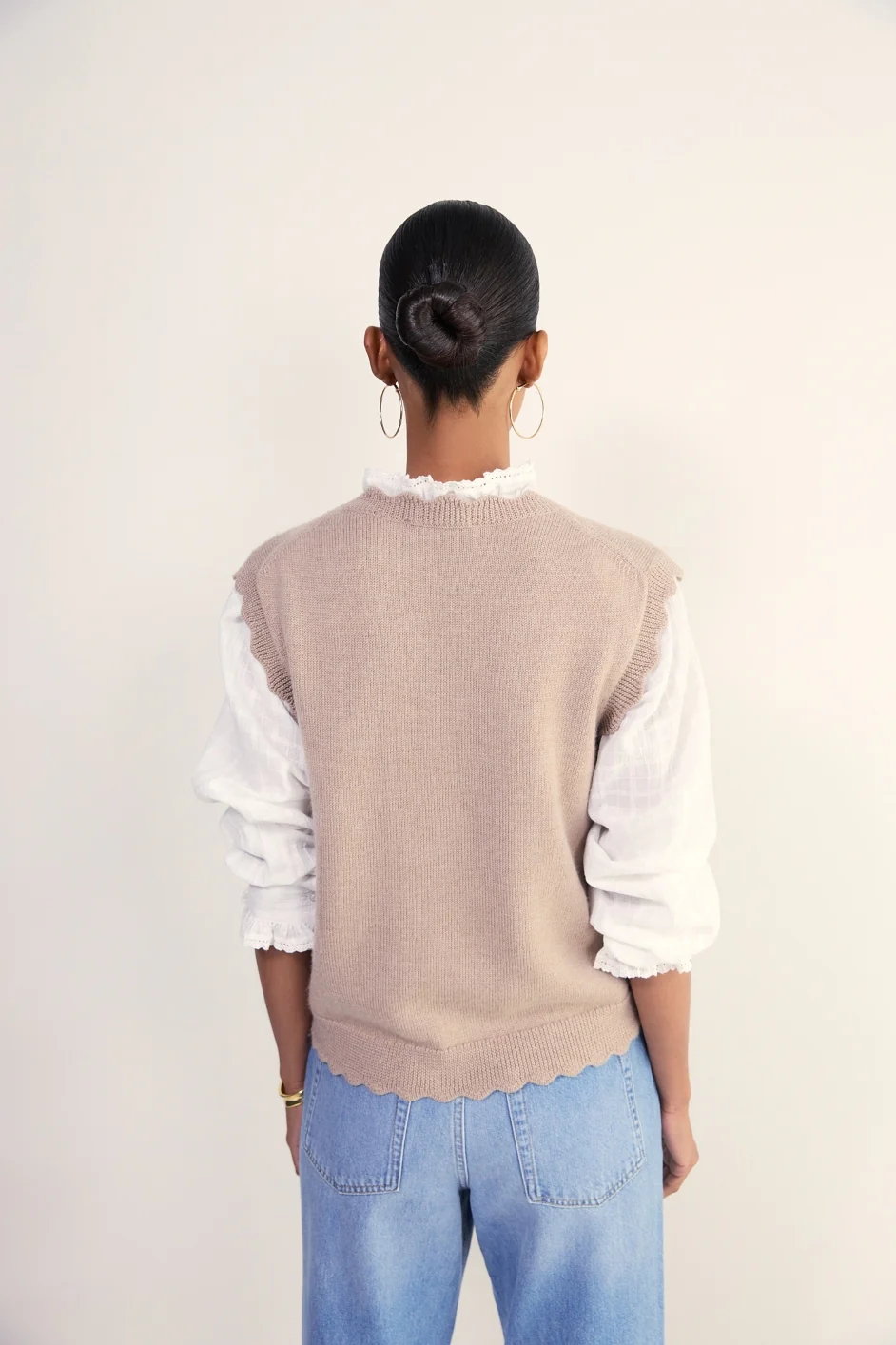 Fleurine Scallop Tank - Oat Marl - Image 3