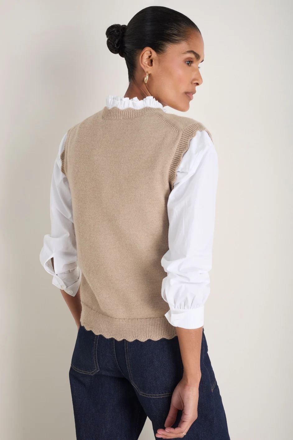 Fleurine Scallop Tank - Oat Marl - Image 7
