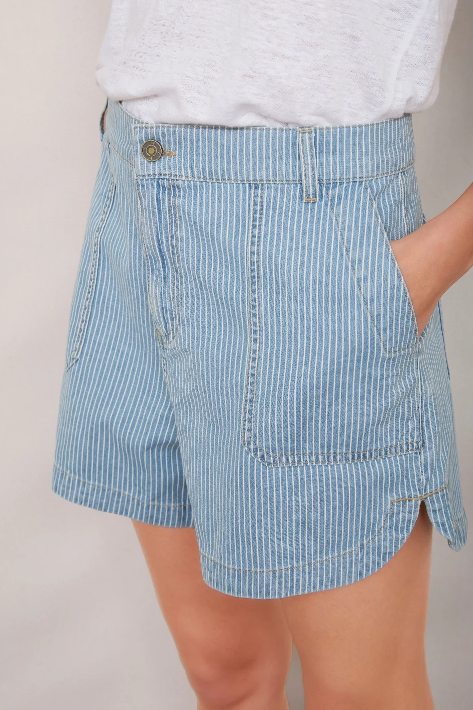 Flora Short - Blue/Ivory Stripe - Image 5