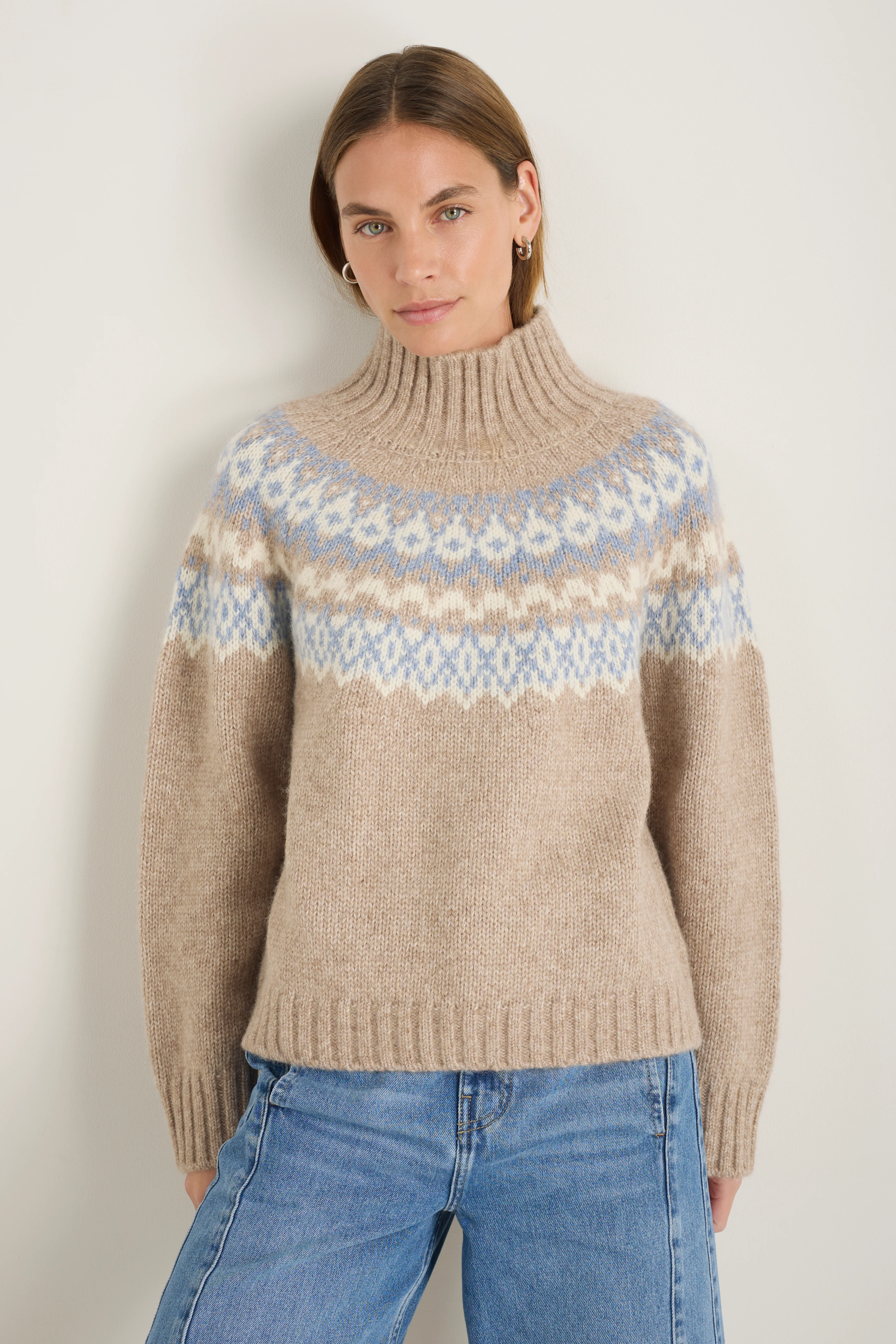 Florence Fairisle Jumper - Oat - Image 3