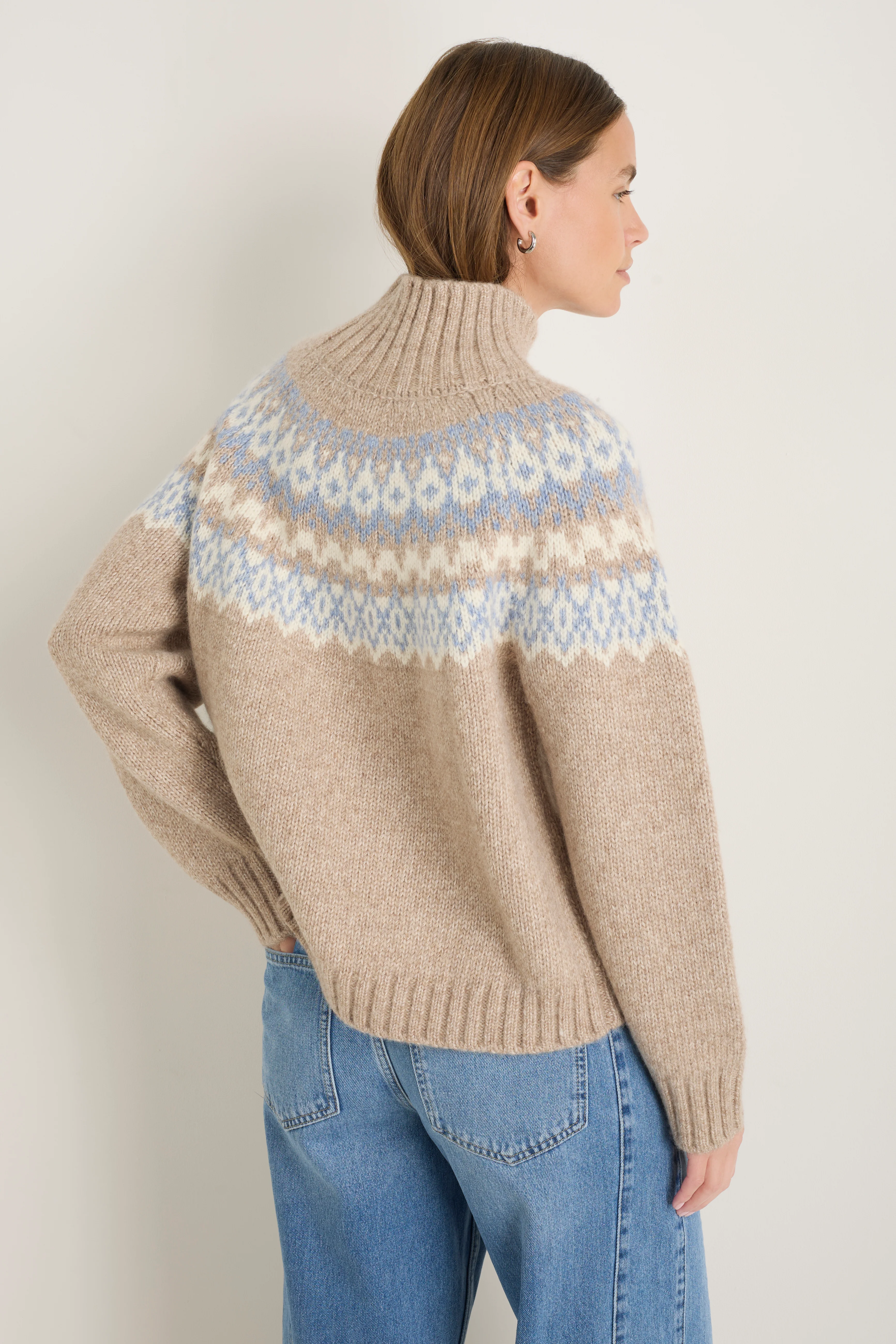 Florence Fairisle Jumper - Oat - Image 4