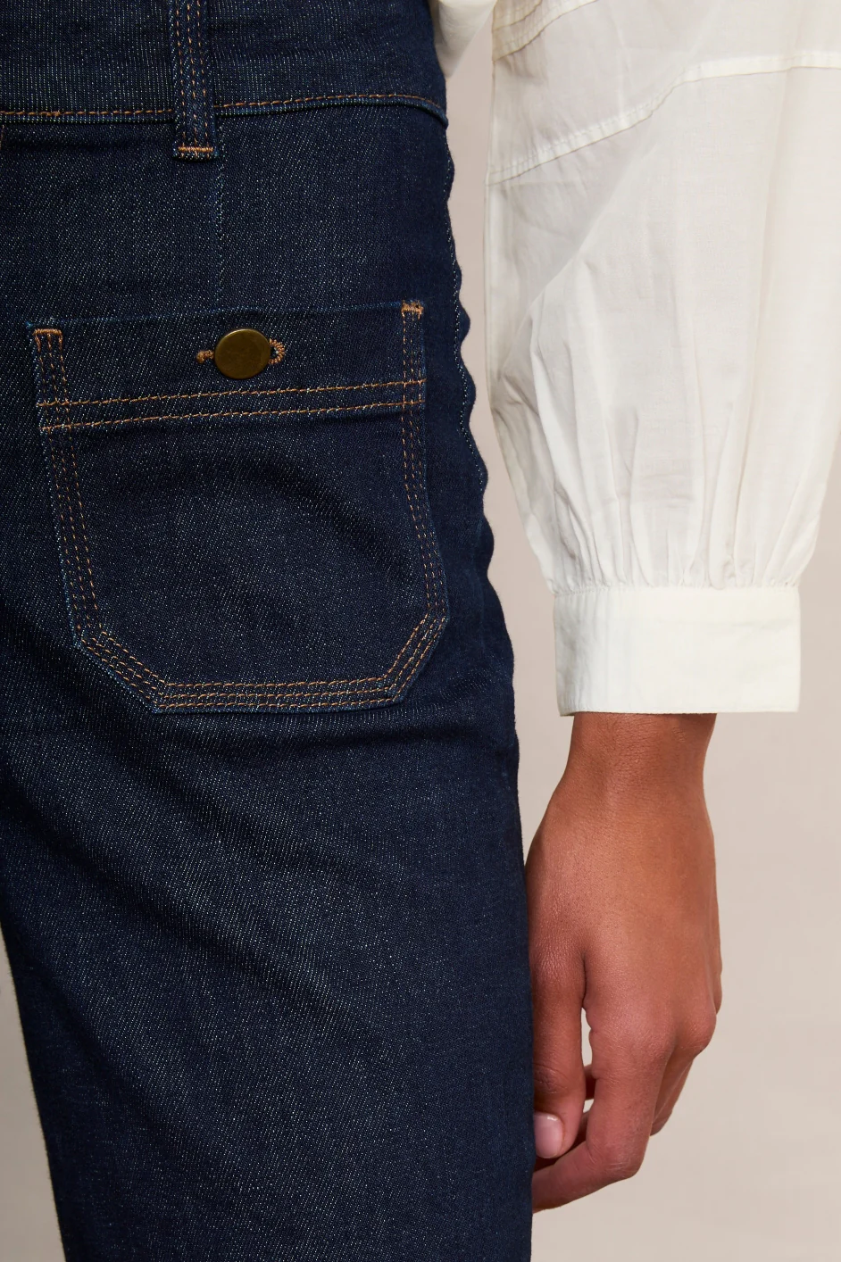 Flossie Button Pocket Flared Jean - Rinse Wash - Regular - Image 5
