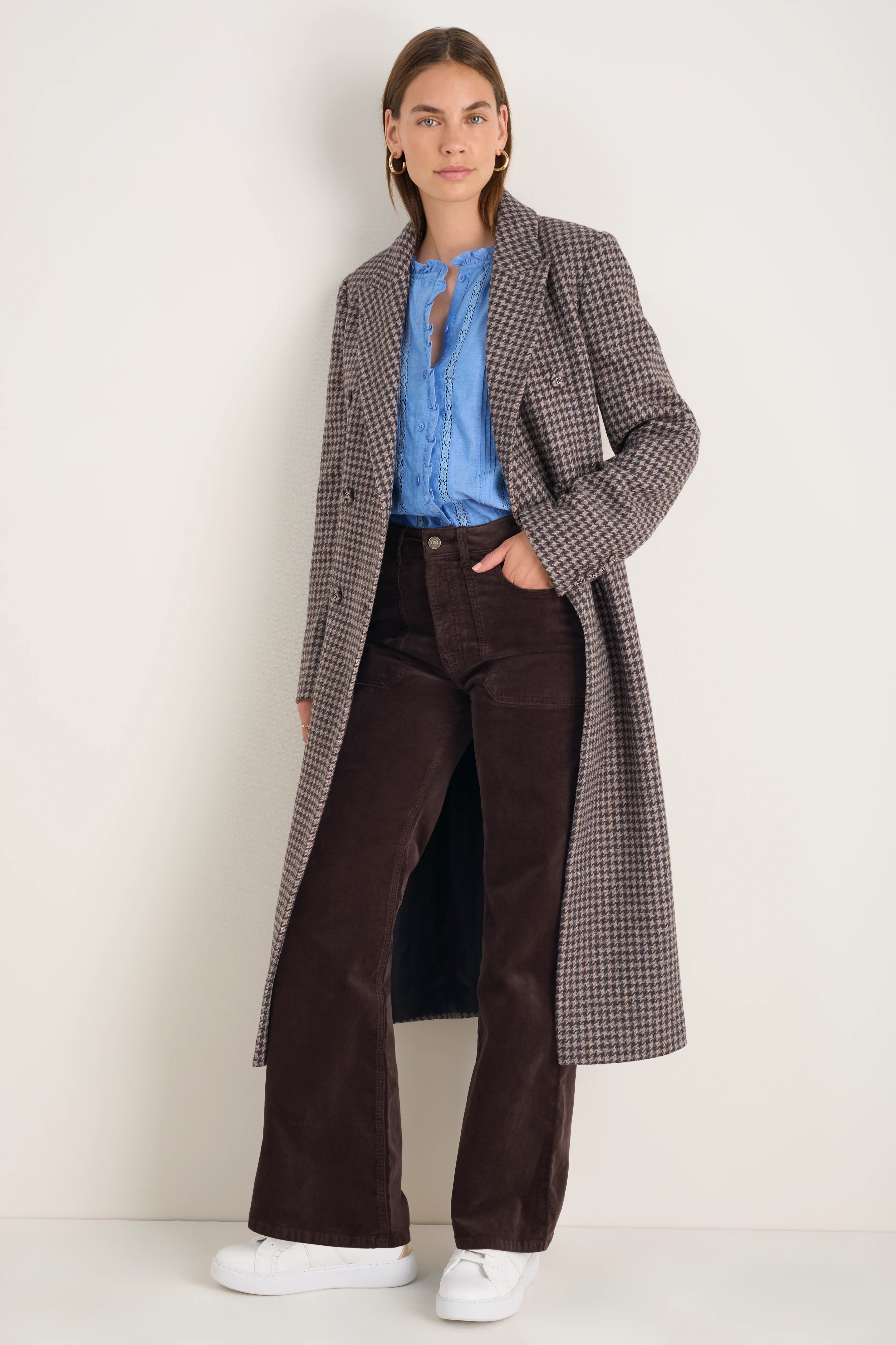 Flossie Cotton Velvet Trouser - Cocoa - Image 5