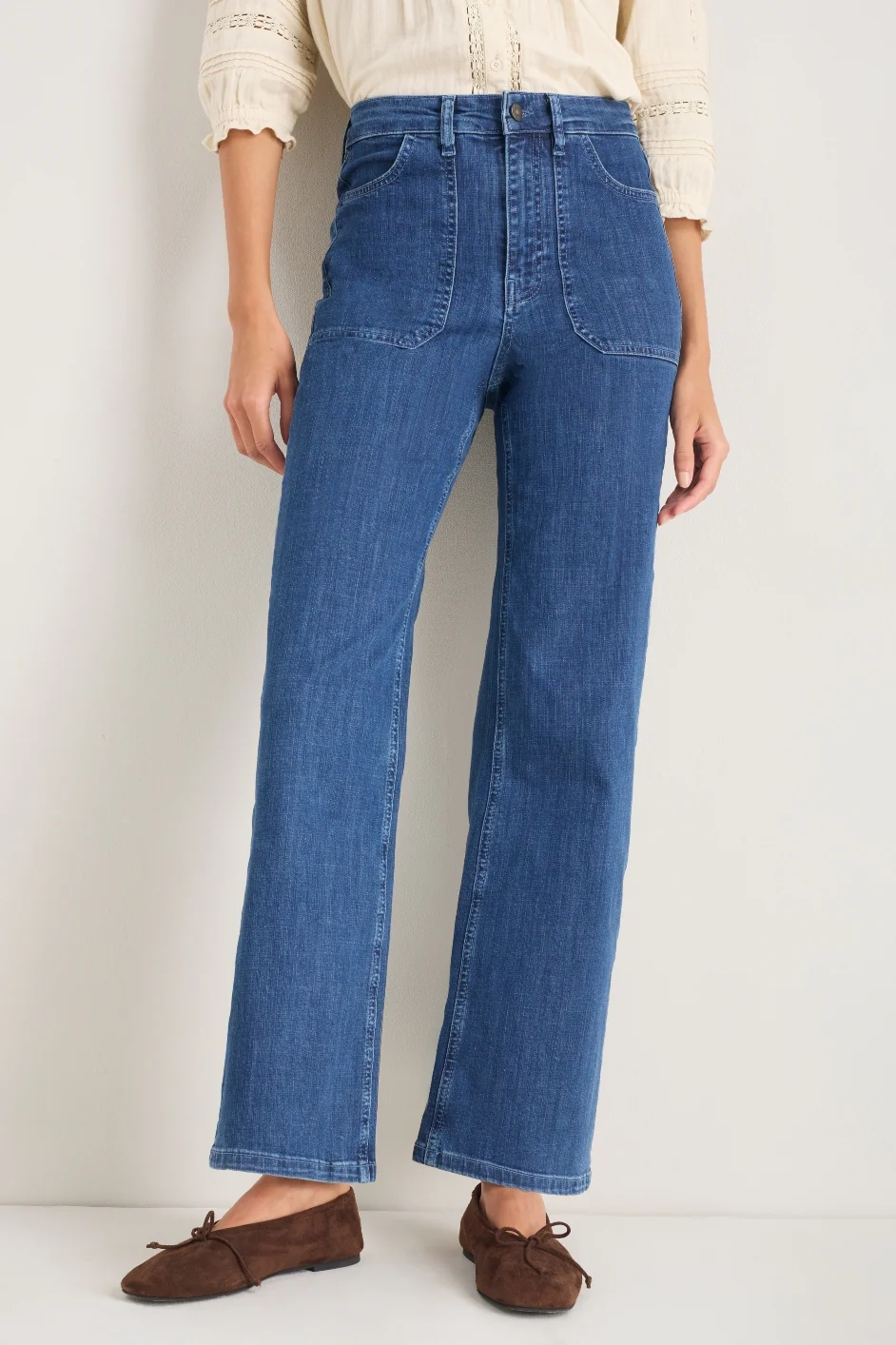Flossie Flare Jean - Mid Wash - Image 5