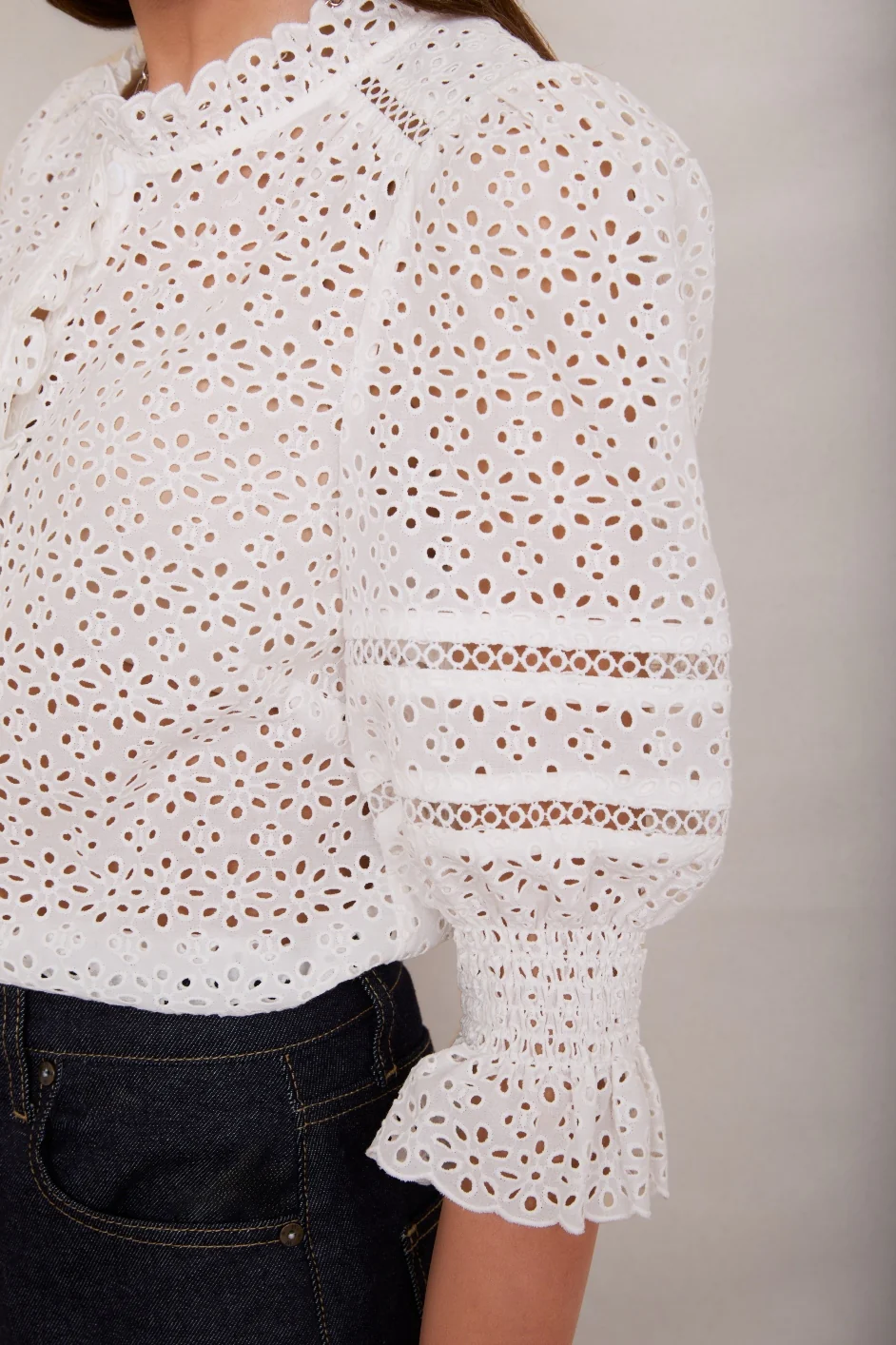 Frankie Blouse - Ivory Broderie - Image 4