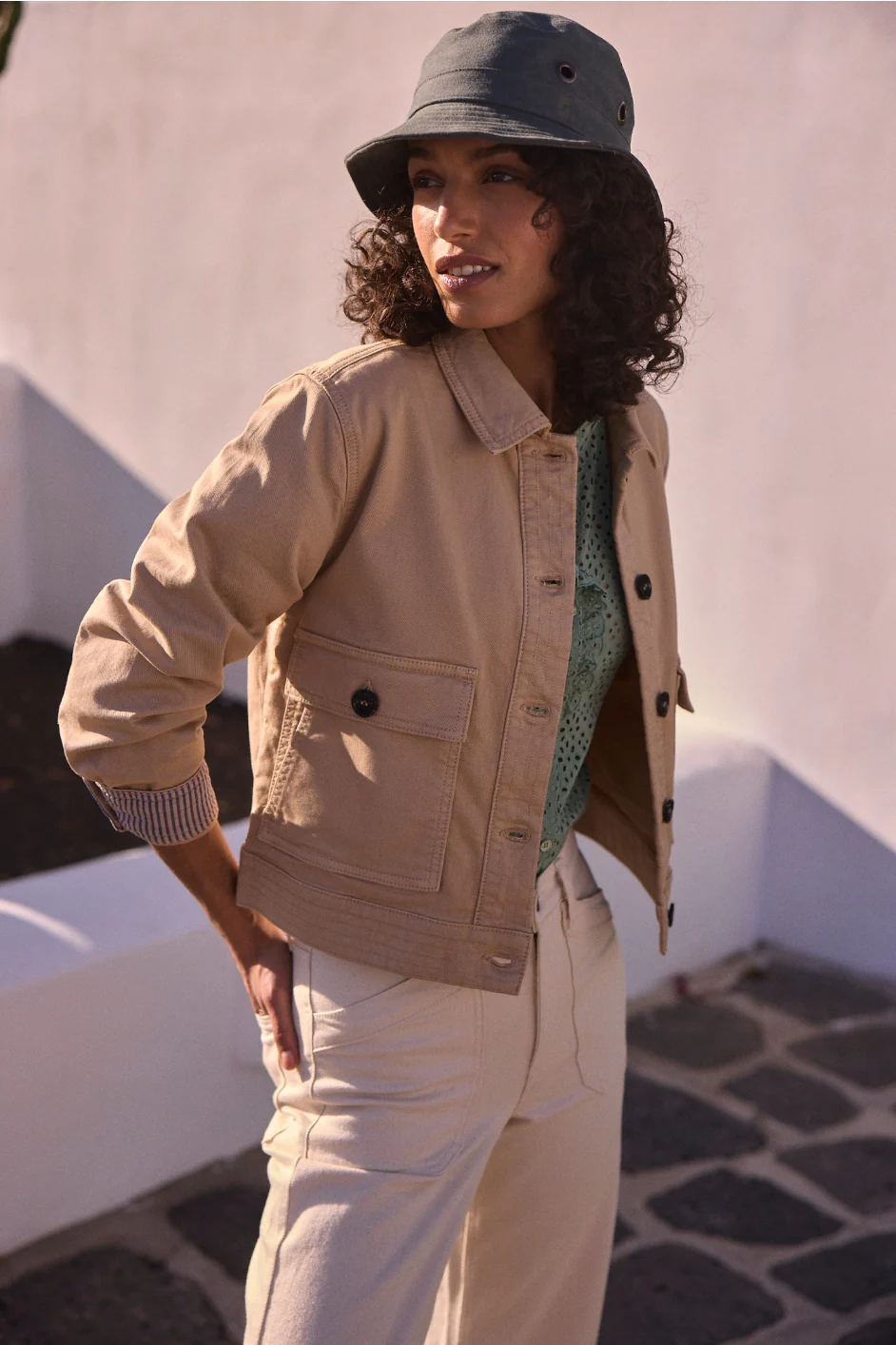 Frankie Blouse - Sage Green Broderie - Image 5