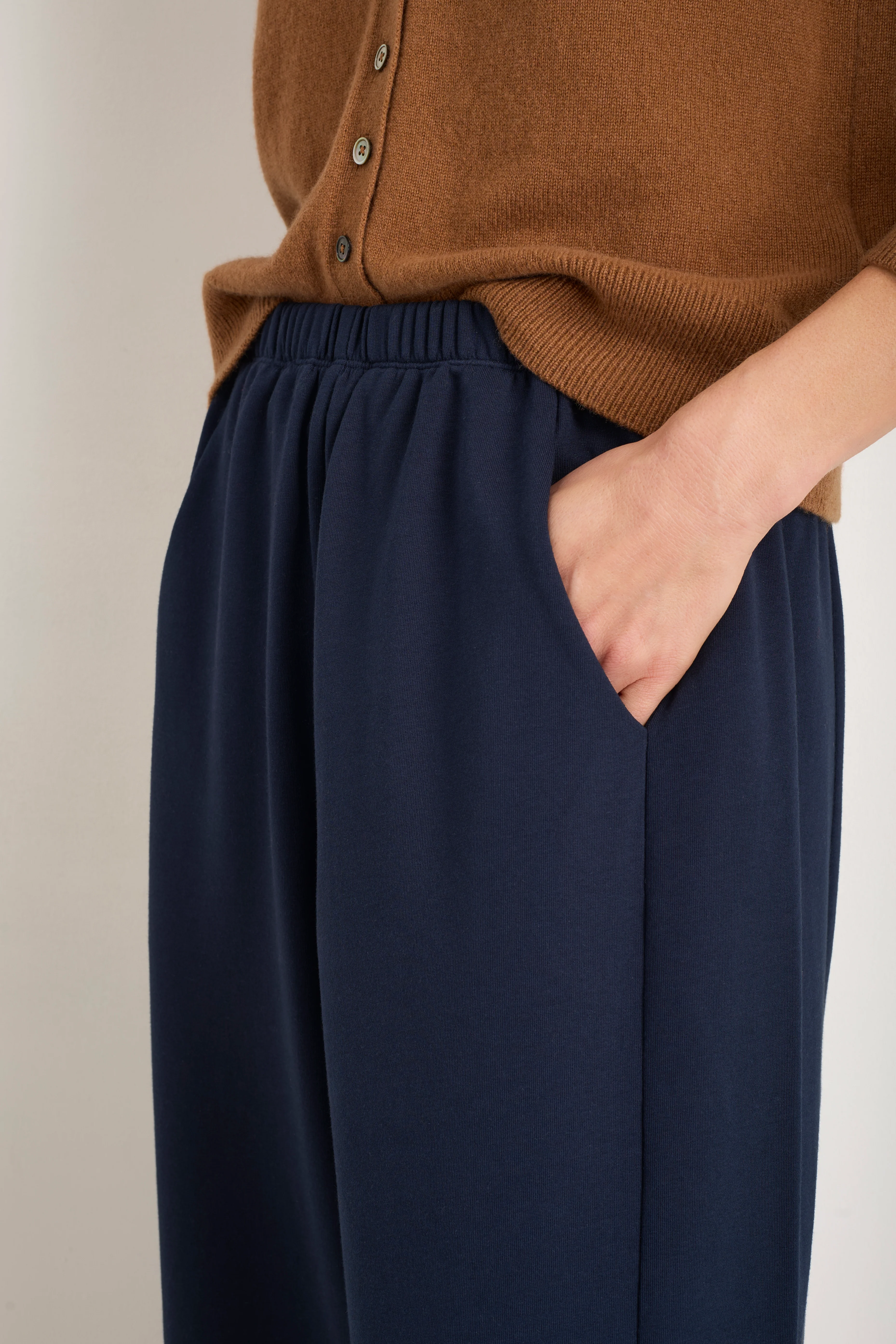Gabby Barrel Leg Jersey Jogger - Midnight - Image 2