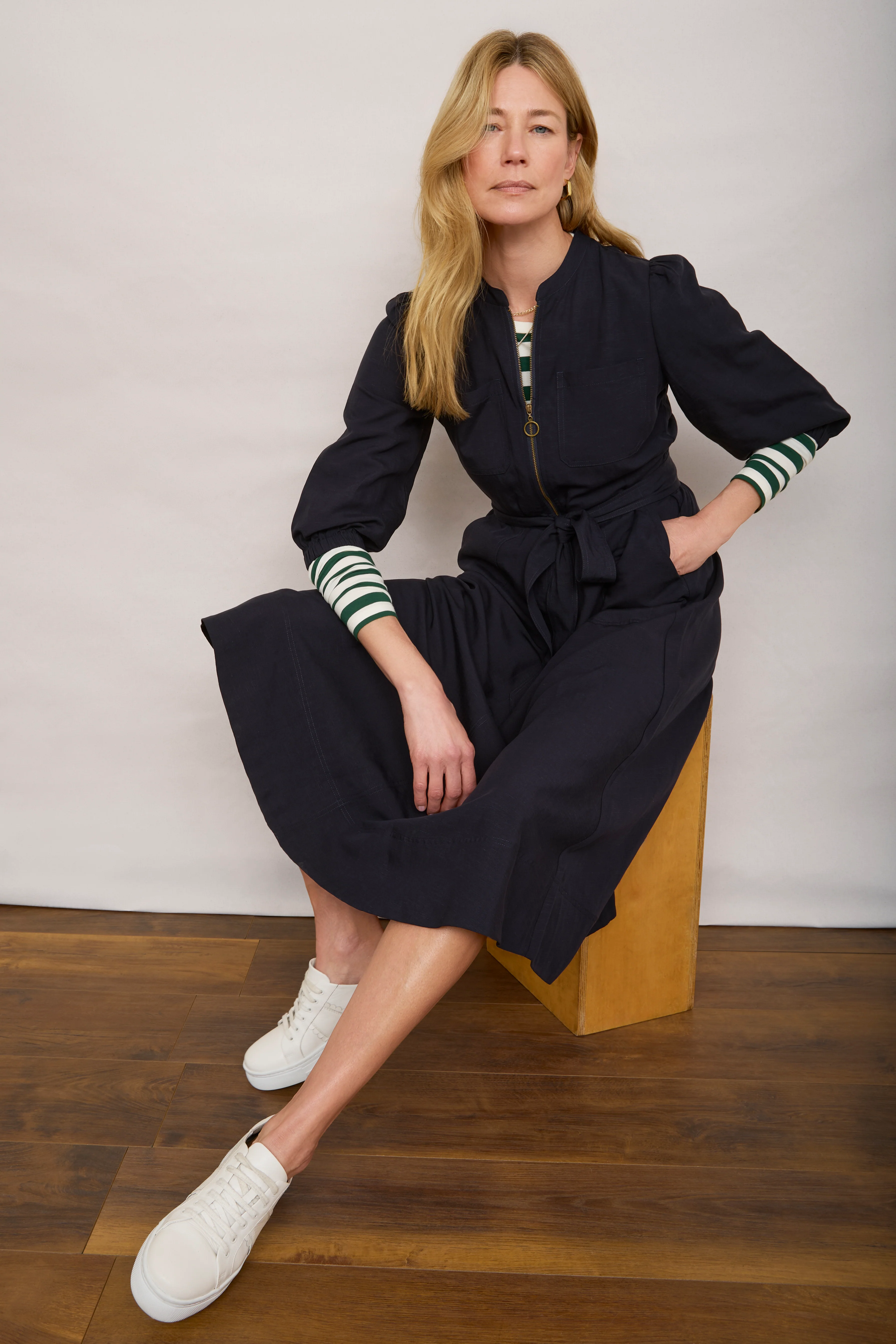 Imogen Dress - Navy - Image 3