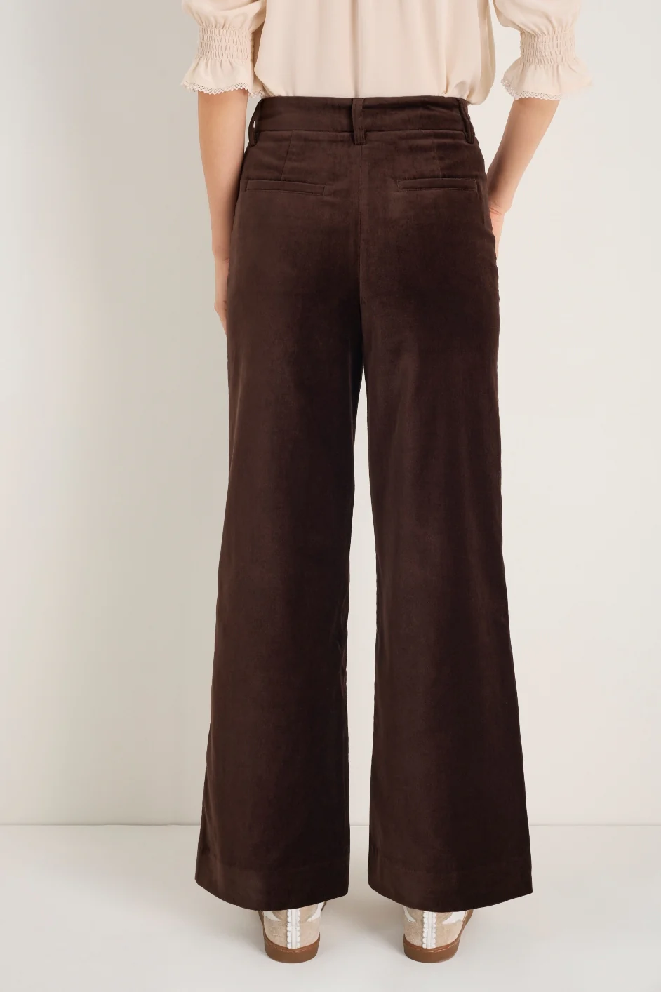 Iris Cotton Velvet Trouser - Cocoa - Image 5