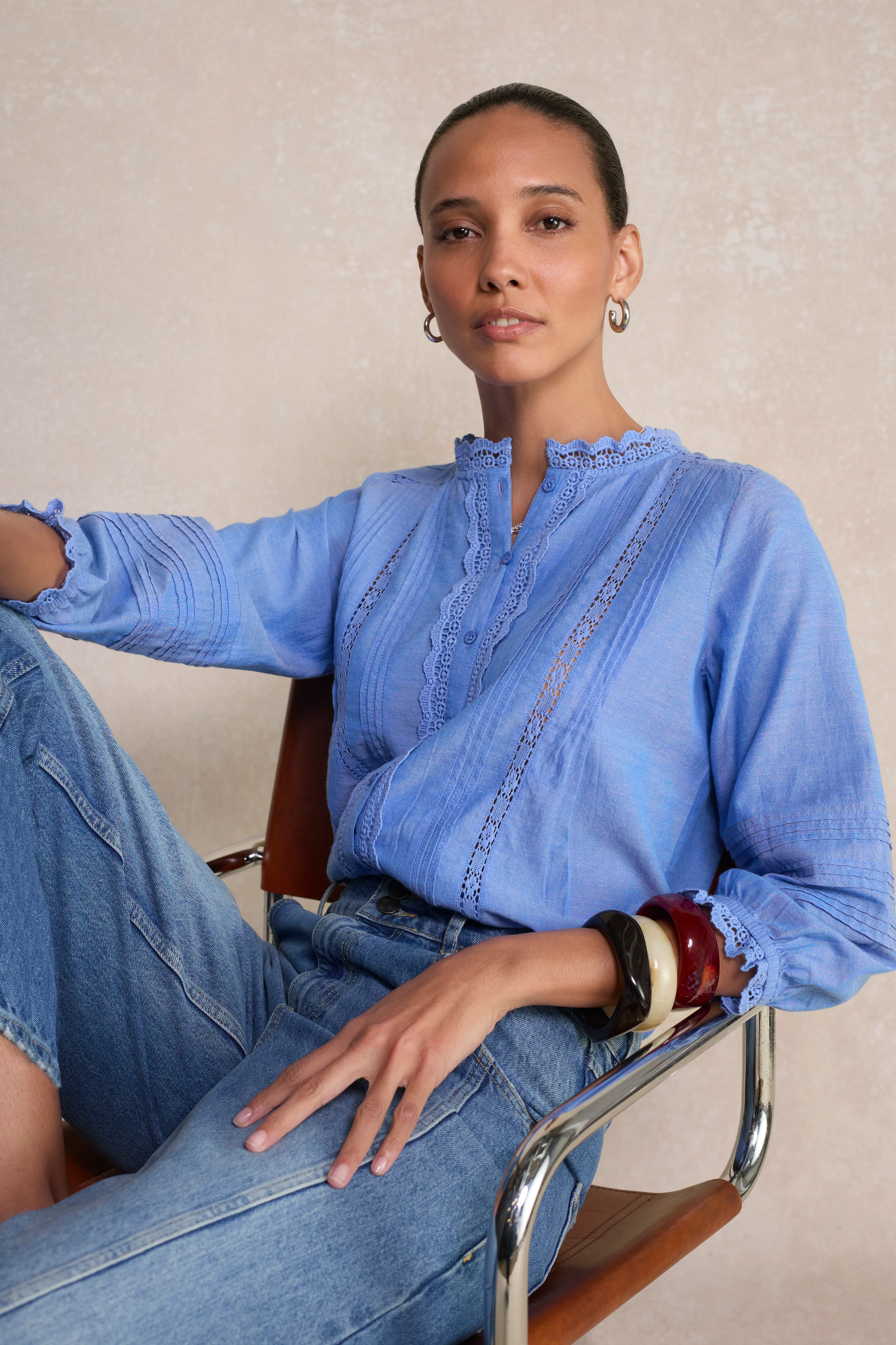 Isla Blouse - Chambray - Image 4