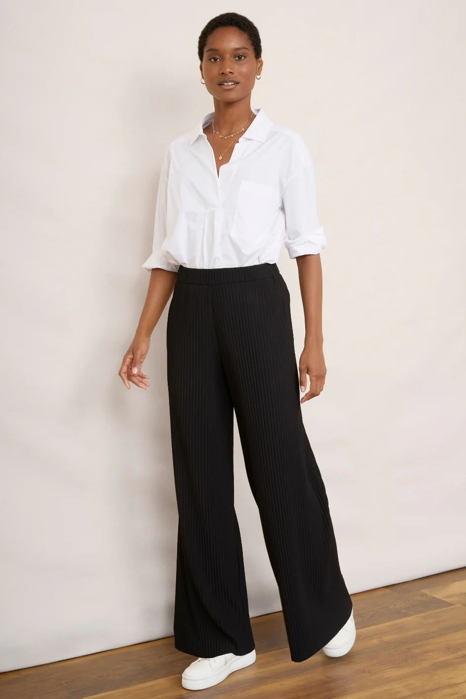 Isla Plisse Trouser - Black - Image 2