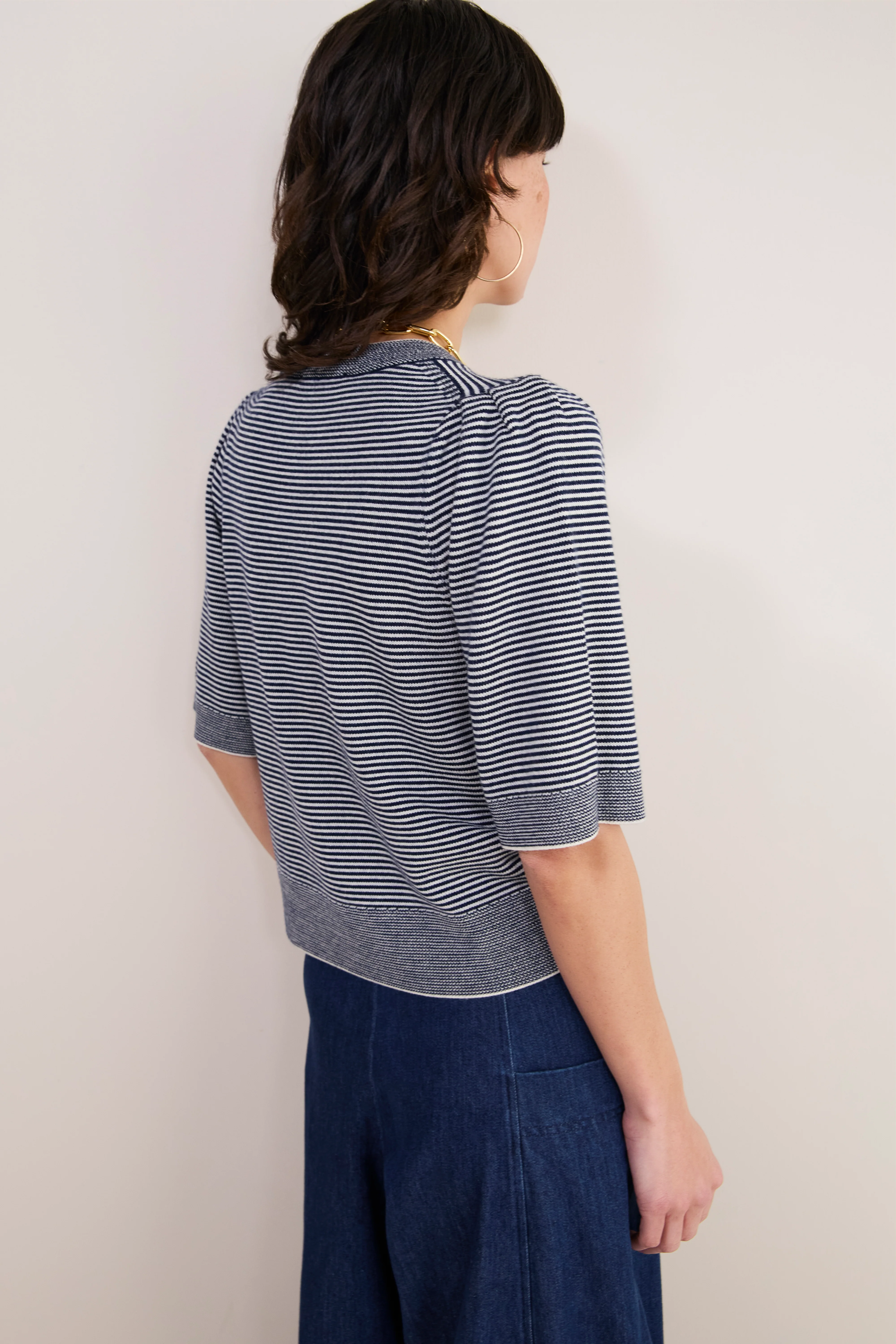 Ivy Jumper - Midnight/Ivory Micro Stripe - Image 4