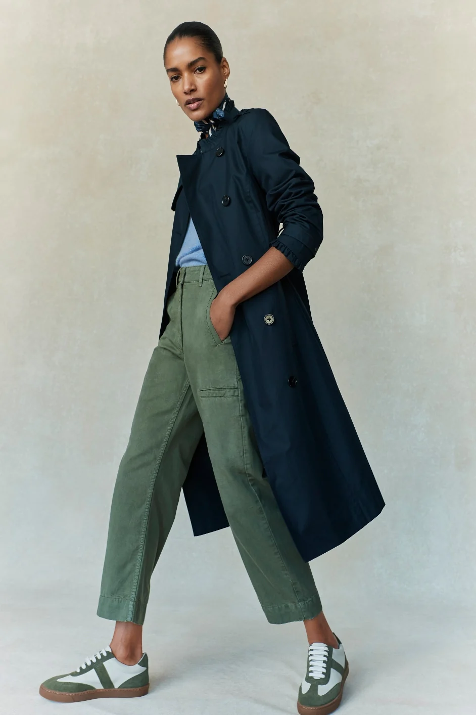 Jayla Cargo Trouser - Moss Green - Image 2