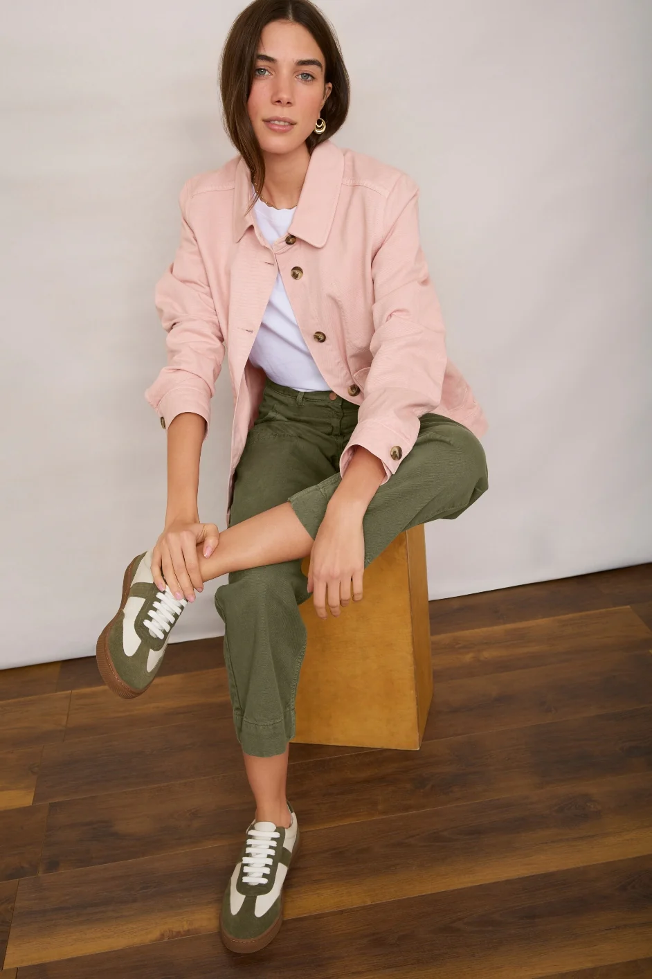 Jayla Cargo Trouser - Moss Green - Image 3
