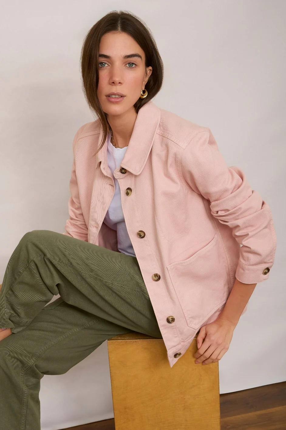 Jayla Cargo Trouser - Moss Green - Image 4