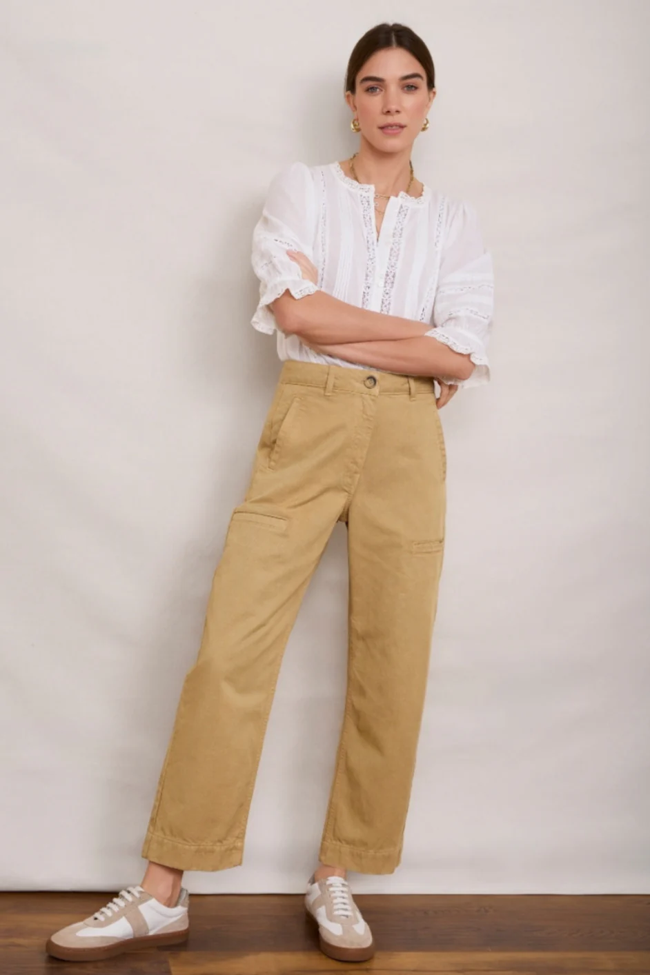 Jayla Cargo Trouser - Sand - Image 2