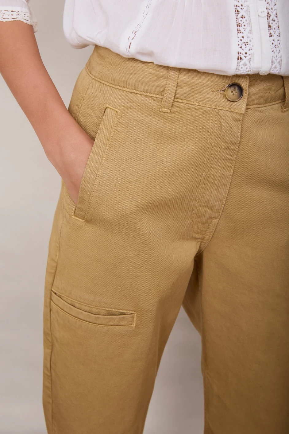 Jayla Cargo Trouser - Sand - Image 4
