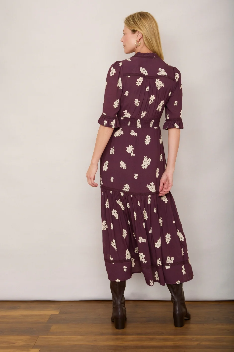 Jodi Dress - Deep Plum Floral - Image 4