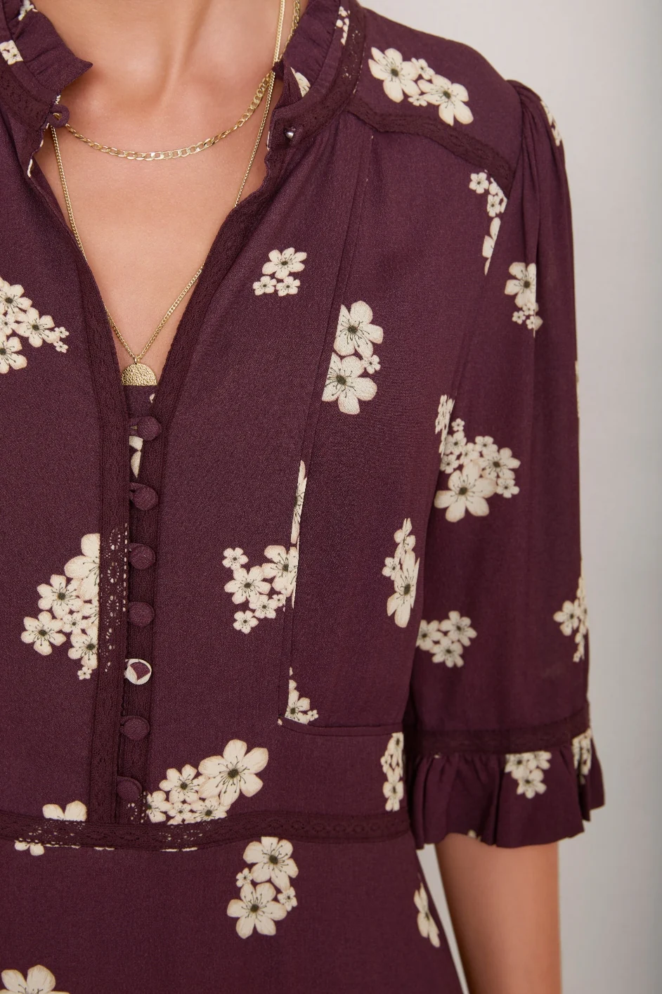 Jodi Dress - Deep Plum Floral - Image 6