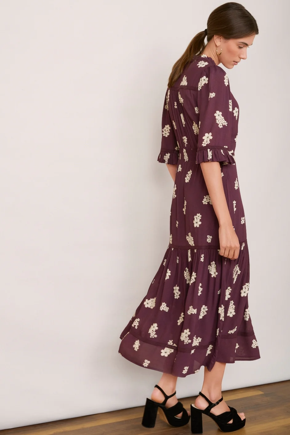 Jodi Dress - Deep Plum Floral - Image 7