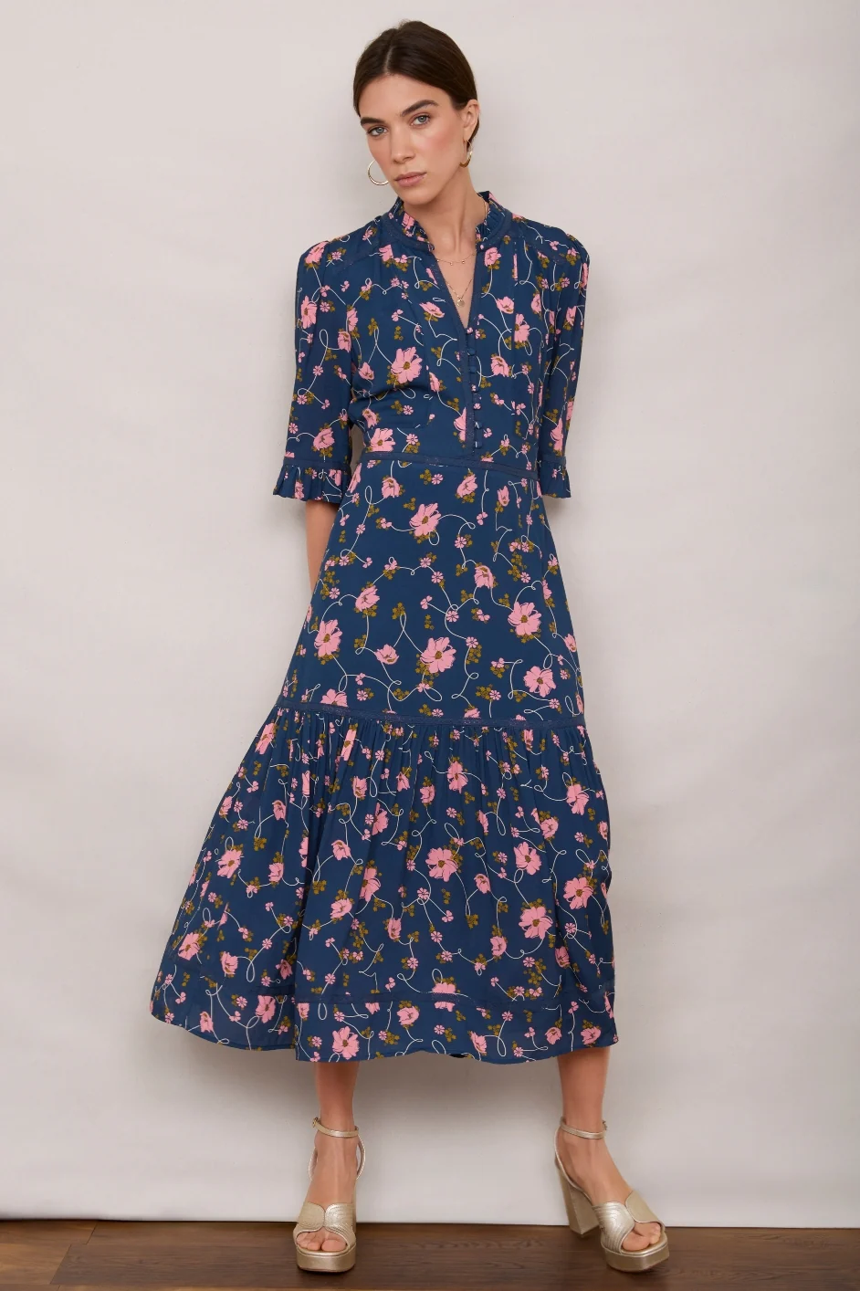 Jodi Dress - Navy Floral - Image 2