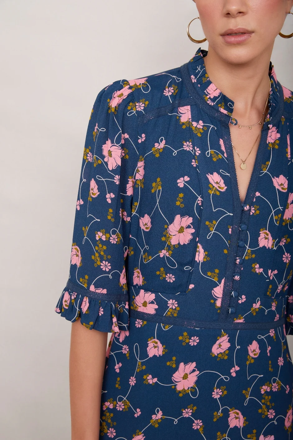 Jodi Dress - Navy Floral - Image 5