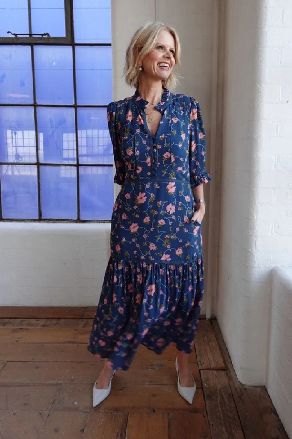 Jodi Dress - Navy Floral - Image 7