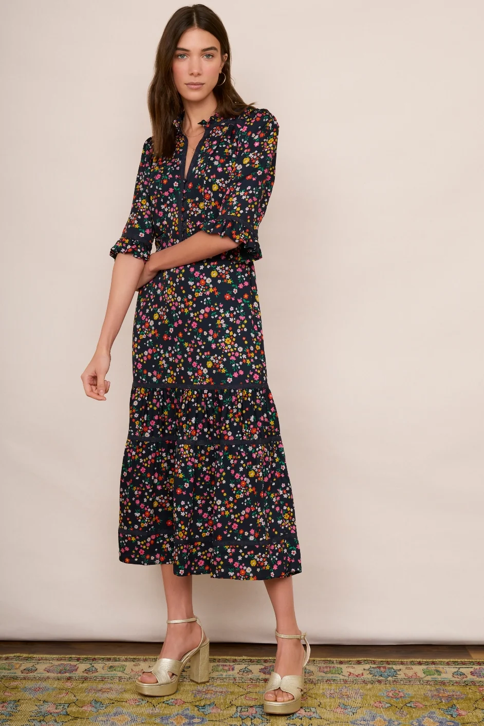 Jodi Floral Dress - Midnight - Image 2
