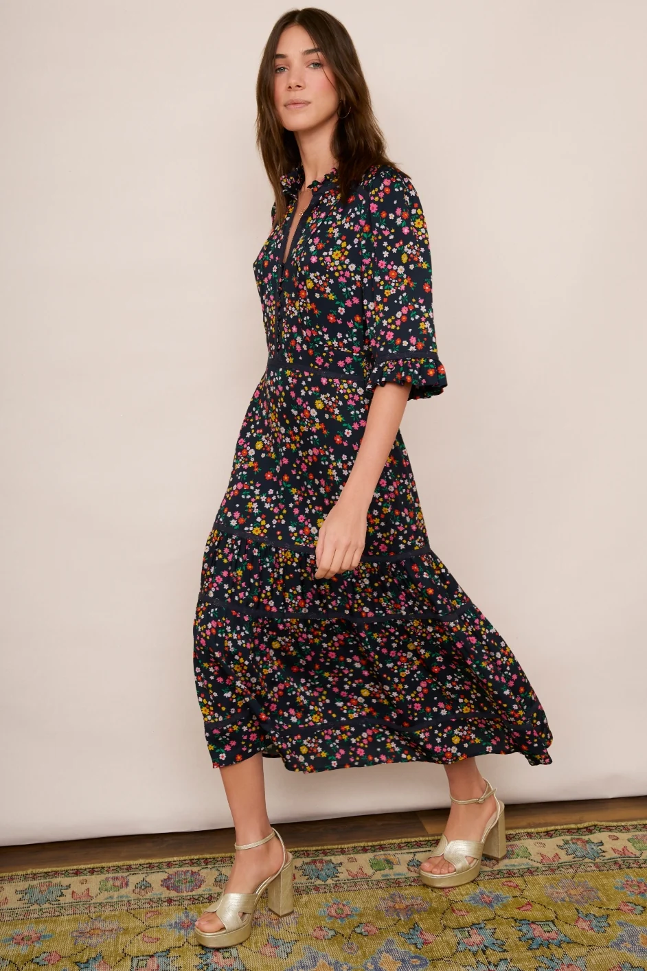 Jodi Floral Dress - Midnight - Image 3