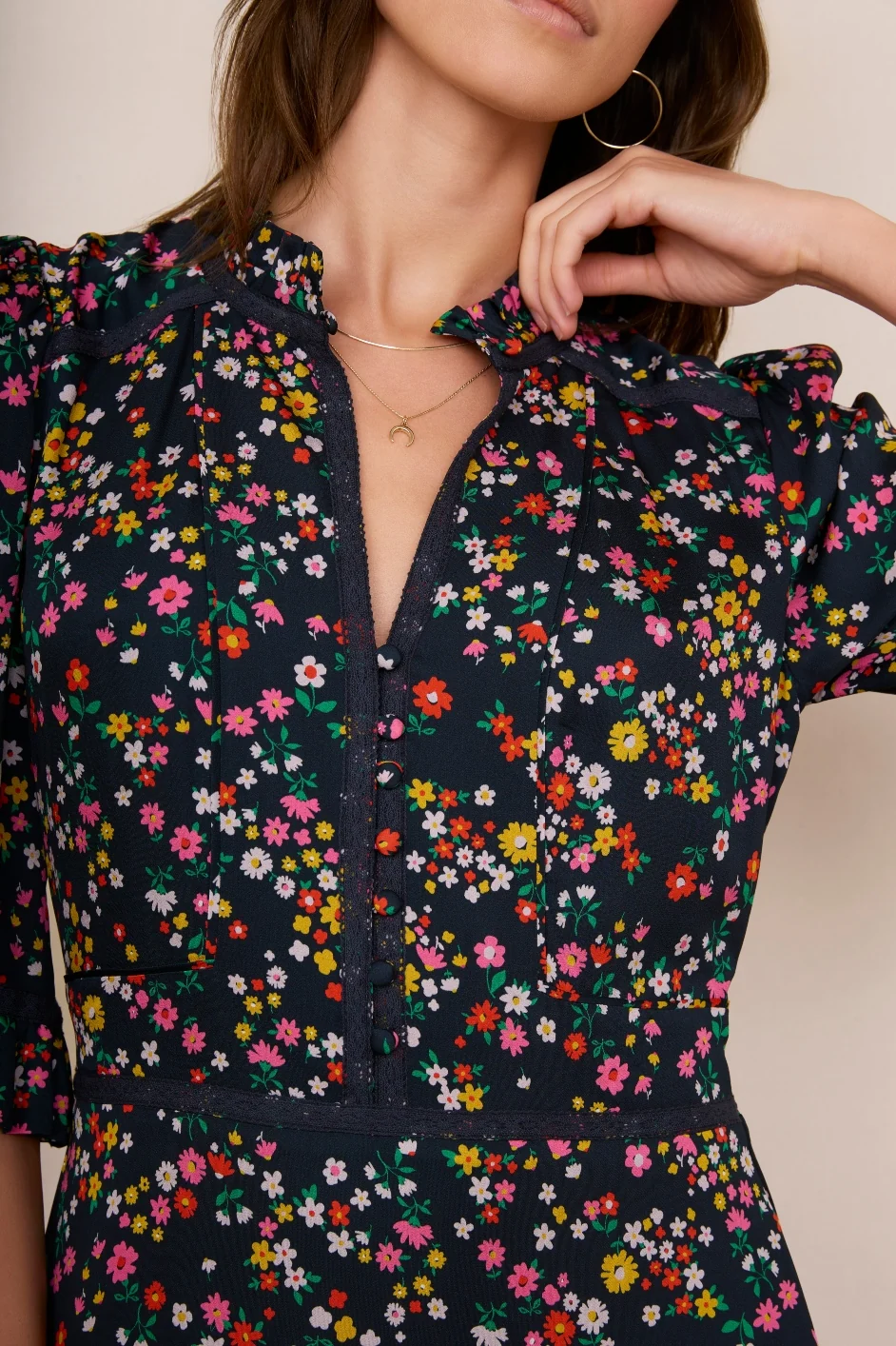 Jodi Floral Dress - Midnight - Image 4