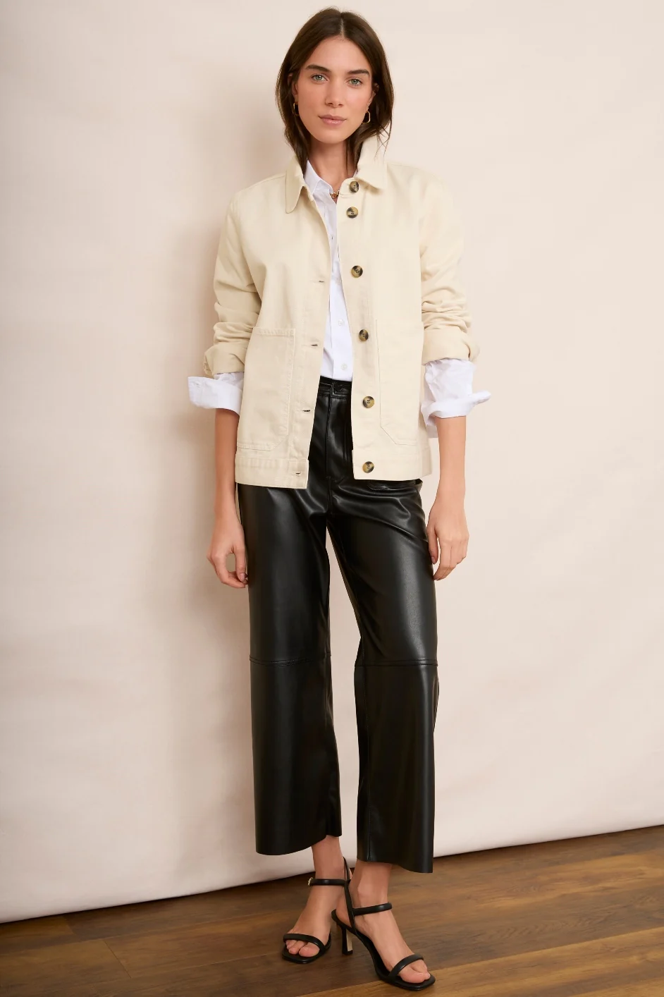 Jules Faux Leather Trousers - Black - Image 7