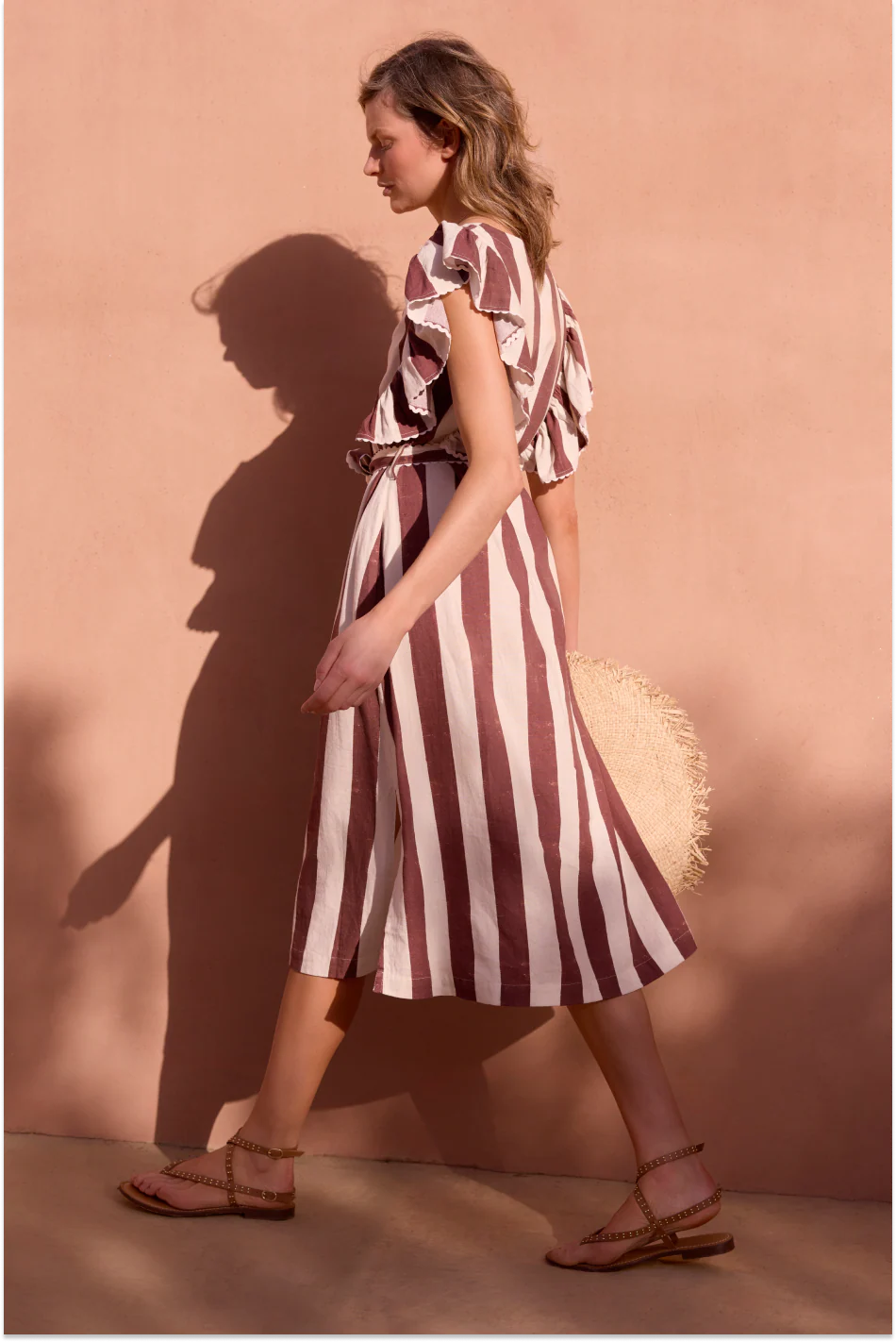 Juni Dress - Ecru/Brick - Image 4