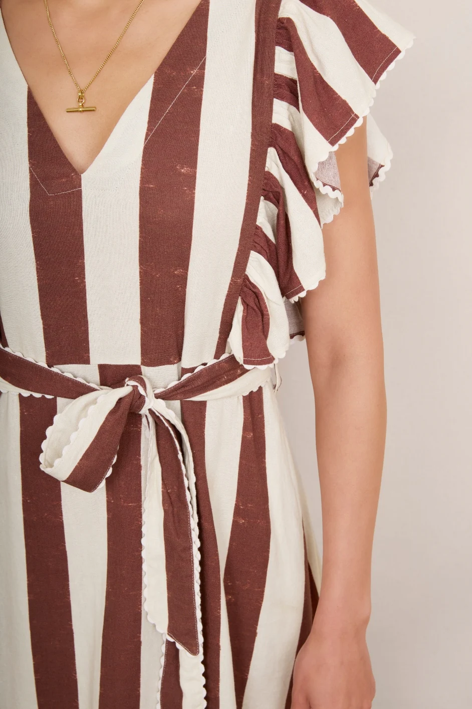 Juni Dress - Ecru/Brick - Image 6
