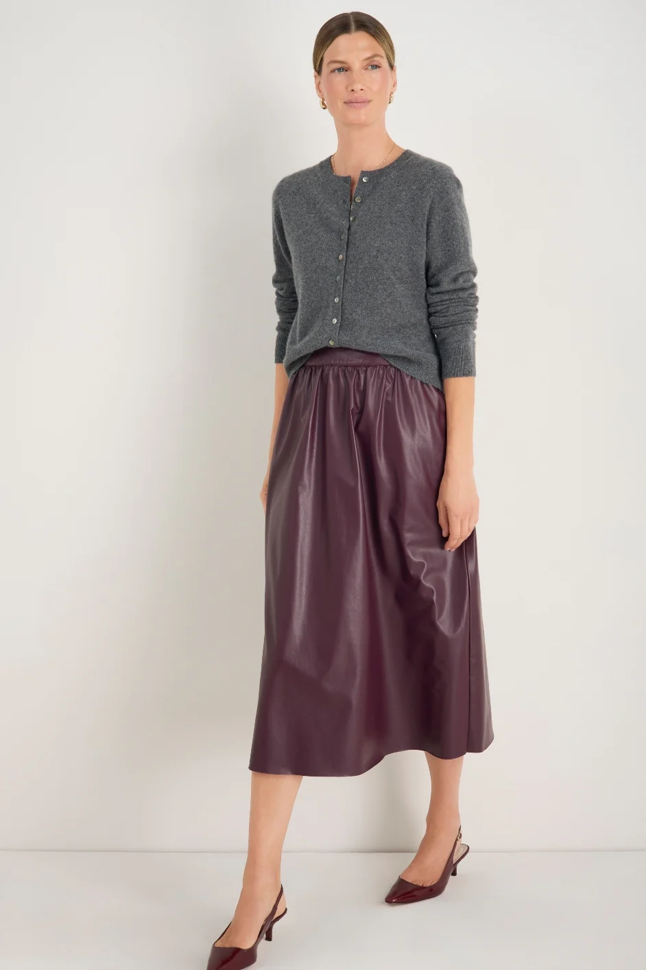 Katie Cashmere Cardigan - Grey Marl - Image 5